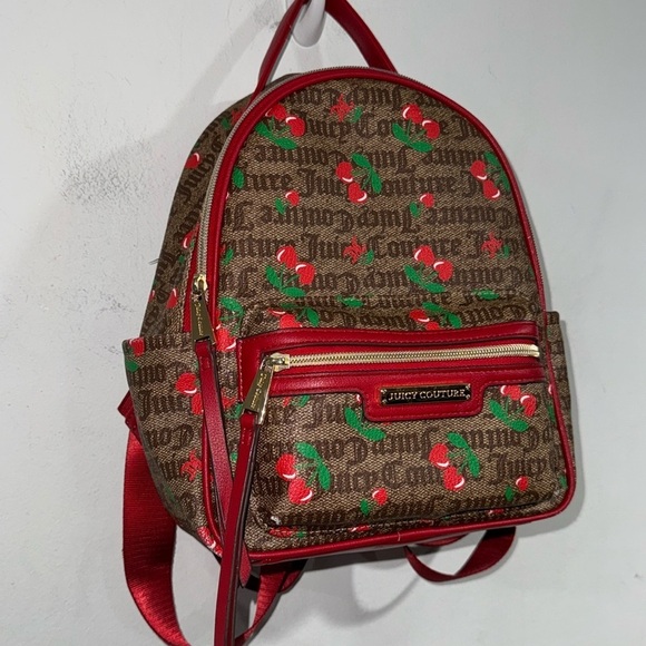 Juicy Couture juicy fruit chestnut brown canvas cherry print backpack new‎ s-l1200.jpg main image 2